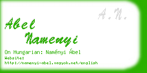 abel namenyi business card